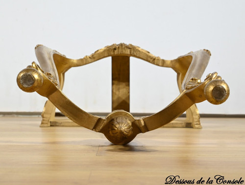 Console Murale en Bois Doré, style Louis XV, époque Napoléon III – Milieu XIXe