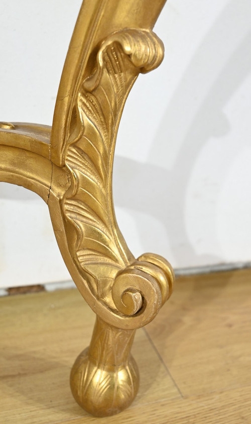 Console Murale en Bois Doré, style Louis XV, époque Napoléon III – Milieu XIXe