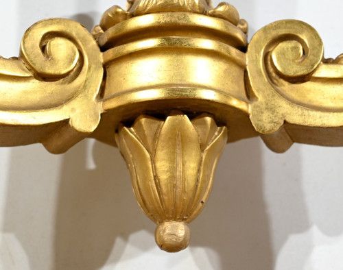 Console Murale en Bois Doré, style Louis XV, époque Napoléon III – Milieu XIXe