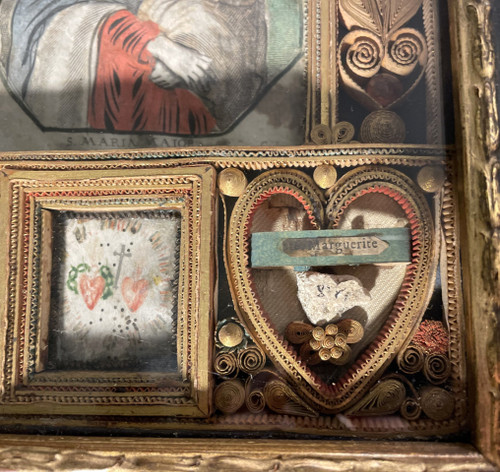 Tableau Reliquaire Façon Autel  - XVIIIe