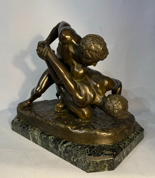 I lottatori medicei, scultura in bronzo del Grand Tour