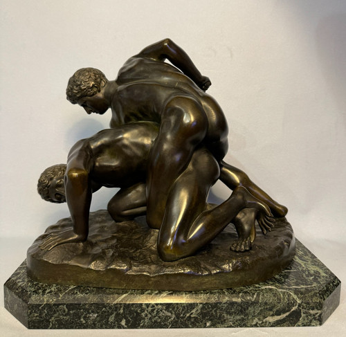 I lottatori medicei, scultura in bronzo del Grand Tour