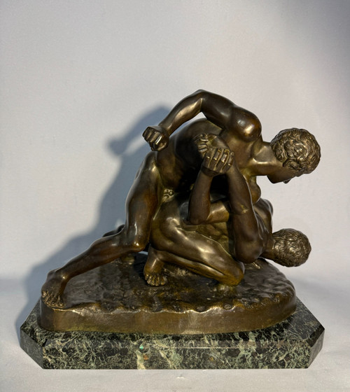 I lottatori medicei, scultura in bronzo del Grand Tour