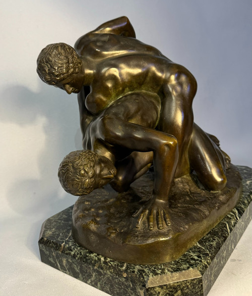 I lottatori medicei, scultura in bronzo del Grand Tour