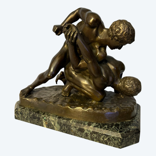 I lottatori medicei, scultura in bronzo del Grand Tour