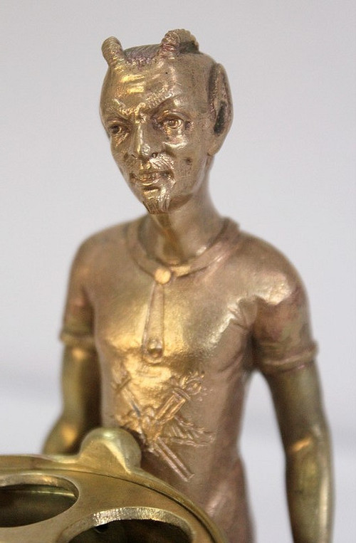 Bronzo dorato "Folletti in carriola" - Fine XIX secolo