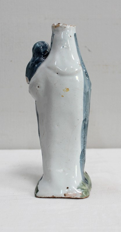Virgin in Childbirth in Polychrome Earthenware – 18th Century