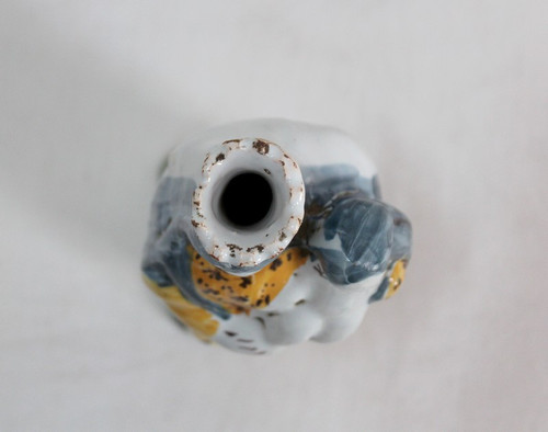 Virgin in Childbirth in Polychrome Earthenware – 18th Century