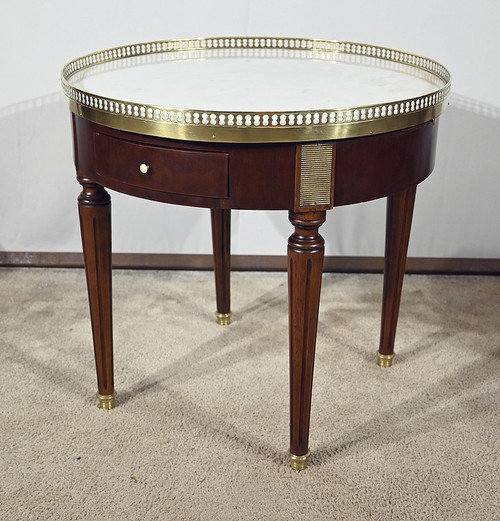 Petite Table Bouillotte Basse en Acajou, style Louis XVI – Milieu XXe