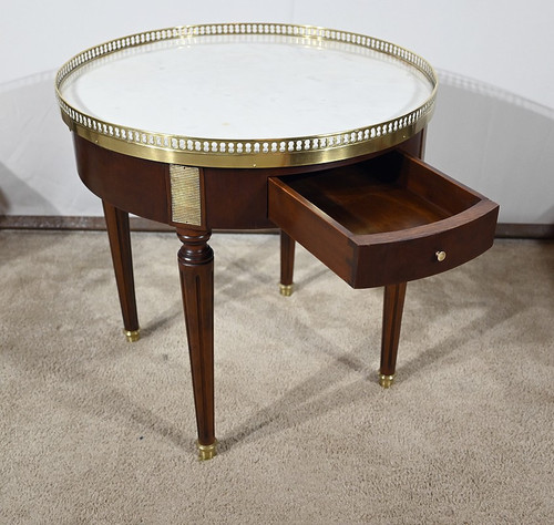 Petite Table Bouillotte Basse en Acajou, style Louis XVI – Milieu XXe