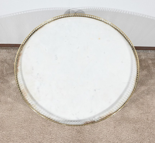 Petite Table Bouillotte Basse en Acajou, style Louis XVI – Milieu XXe