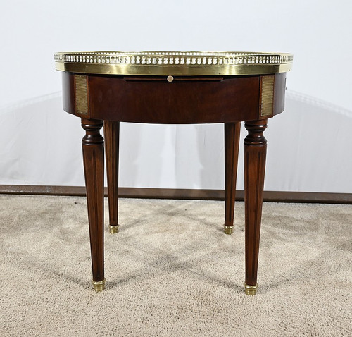 Petite Table Bouillotte Basse en Acajou, style Louis XVI – Milieu XXe