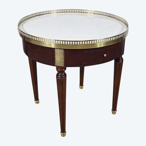 Petite Table Bouillotte Basse en Acajou, style Louis XVI – Milieu XXe