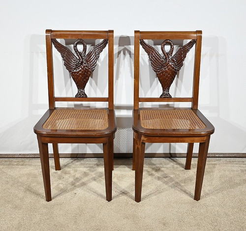 Paire de Chaises en Acajou, style Directoire – Fin XIXe