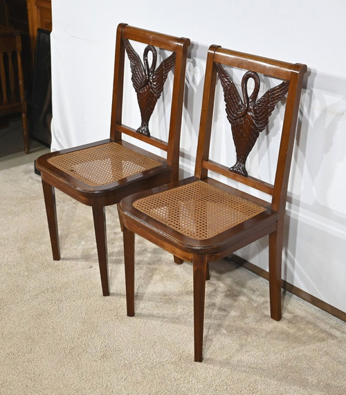 Paire de Chaises en Acajou, style Directoire – Fin XIXe