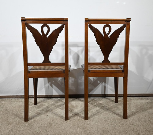 Paire de Chaises en Acajou, style Directoire – Fin XIXe