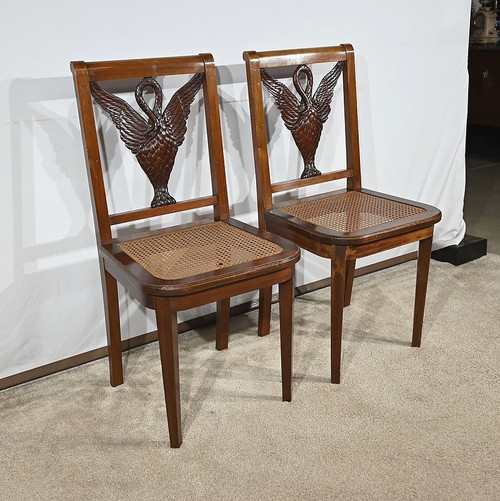Paire de Chaises en Acajou, style Directoire – Fin XIXe