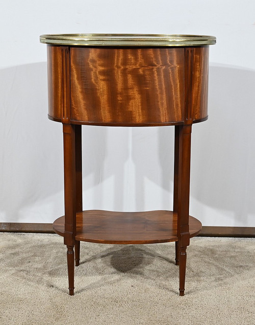 Petite Table Tambour en Acajou, style Louis XVI – 1ère moitié XXe