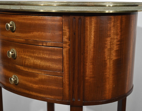 Petite Table Tambour en Acajou, style Louis XVI – 1ère moitié XXe