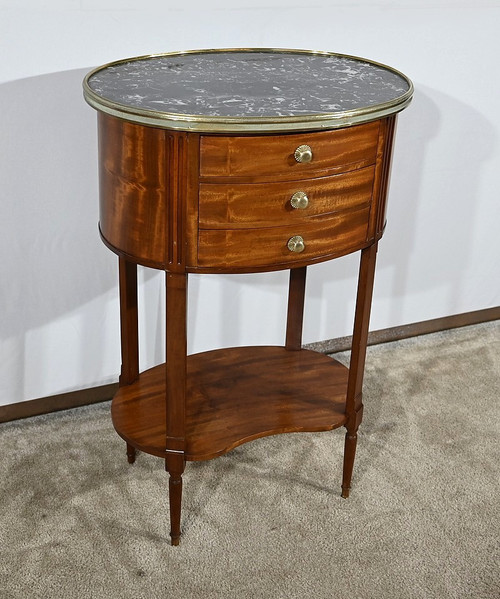 Petite Table Tambour en Acajou, style Louis XVI – 1ère moitié XXe