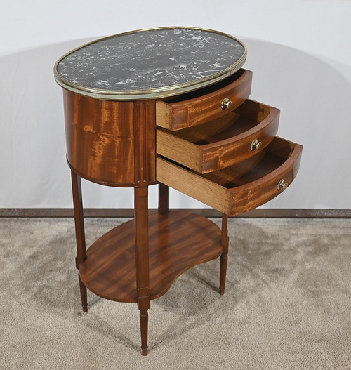 Petite Table Tambour en Acajou, style Louis XVI – 1ère moitié XXe