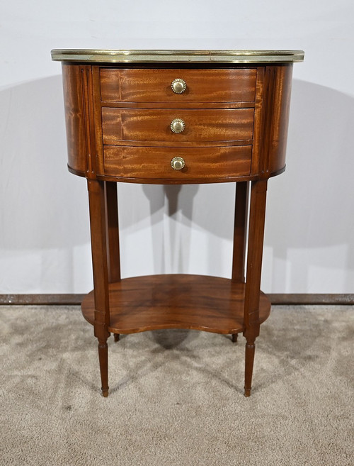 Petite Table Tambour en Acajou, style Louis XVI – 1ère moitié XXe