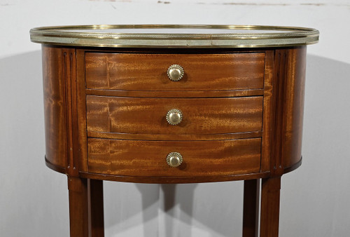 Petite Table Tambour en Acajou, style Louis XVI – 1ère moitié XXe