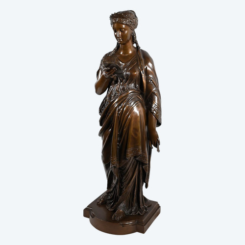 Grande bronzo "La Lettre" di J-L. Grégoire - Fine XIX secolo