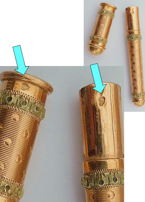 Nécessaire De Couture En Or Deux Couleurs Napoléon III Coffret Ivoire