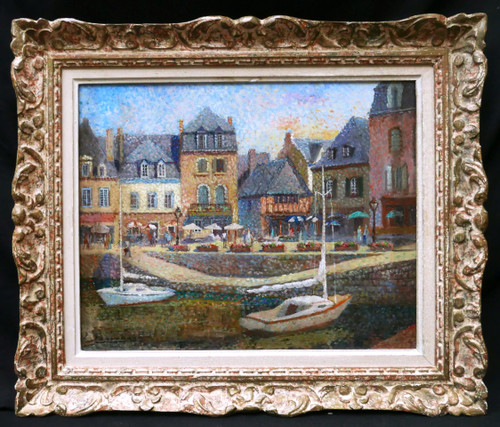 FRAN-BARO, Animated view of the Port of Auray in Morbihan (Brittany)