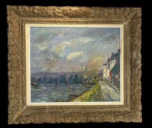 TABLEAU / HUILE SUR PANNEAU REPRESENTANT UN PAYSAGE SIGNÉE " M. LALLEMAND "