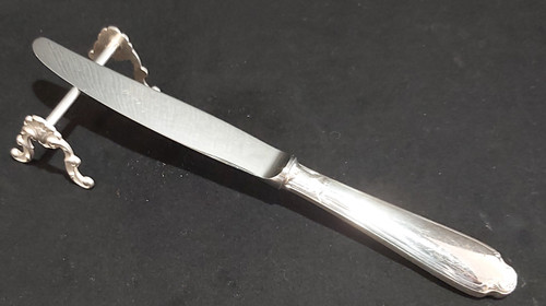 12 porte-couteaux coquille métal argenté 