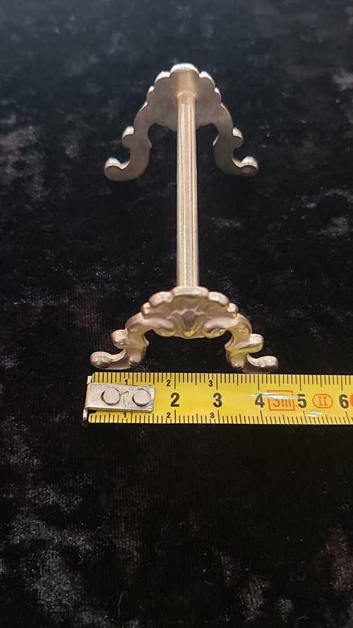 12 porte-couteaux coquille métal argenté 