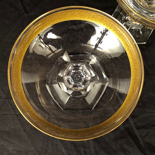 Moser à Carlsbad (Tchécoslovaquie) série de onze coupes à champagne en cristal