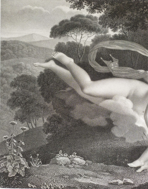 Gravure Mythologique Néo-classique Vénus & Ascagne Après Charles-Pompée Le Boulanger de Boisfrémont