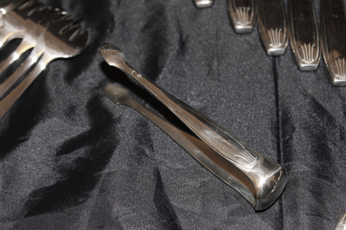 127-piece silver-plated household set from Félix frères in Toulouse, Art Deco style