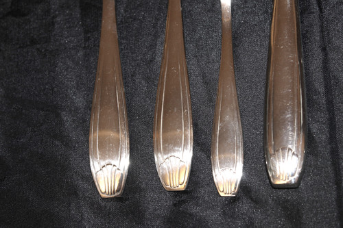 127-piece silver-plated household set from Félix frères in Toulouse, Art Deco style