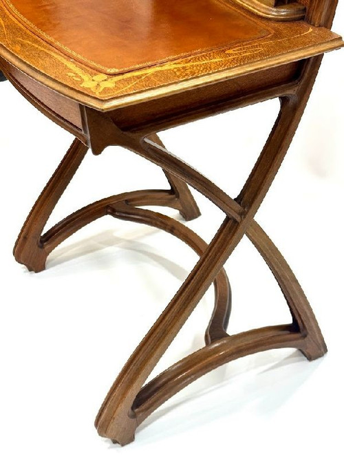 Louis Majorelle Bureau Art Nouveau "Paysage Lacustre"