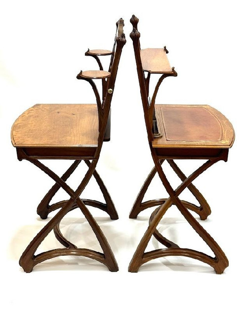 Louis Majorelle Bureau Art Nouveau "Paysage Lacustre"