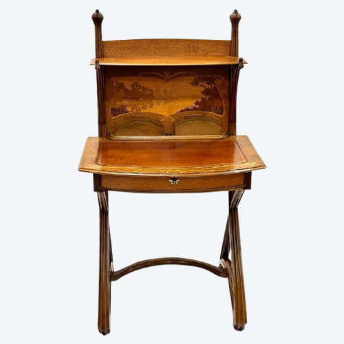 Louis Majorelle Bureau Art Nouveau "Paysage Lacustre"