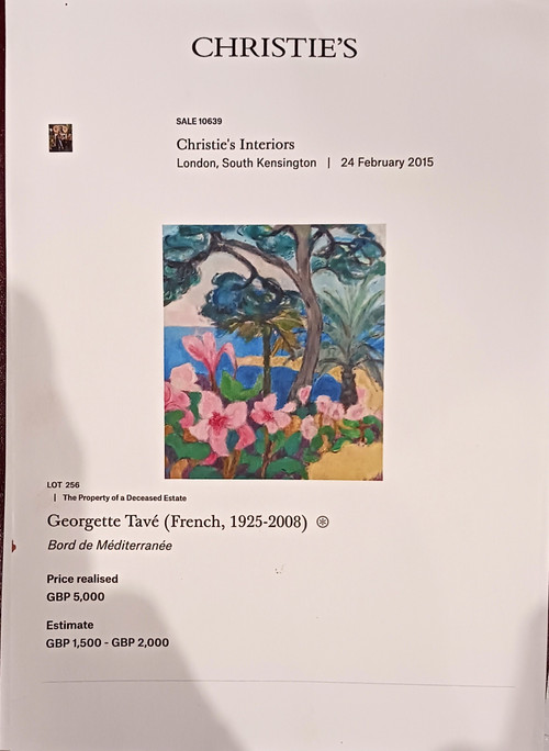 GEORGETTE TAVE 1925/2006 ARANCI A MENTONE