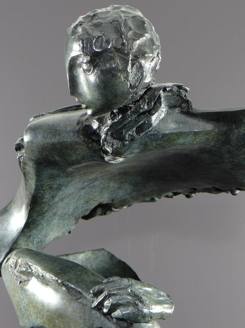 Bernard Vié (born in 1947), Bronze Statue "the Young Man and the Bird".