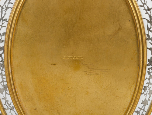 Bel ensemble en bronze doré et argent massif Prosper Roussel 
