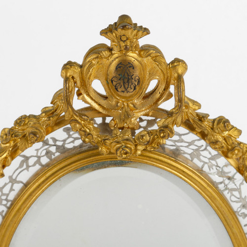 Bel ensemble en bronze doré et argent massif Prosper Roussel 