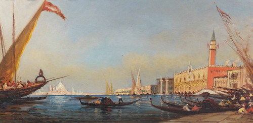 Une vue de Venise encadré fin XIXème siècle 