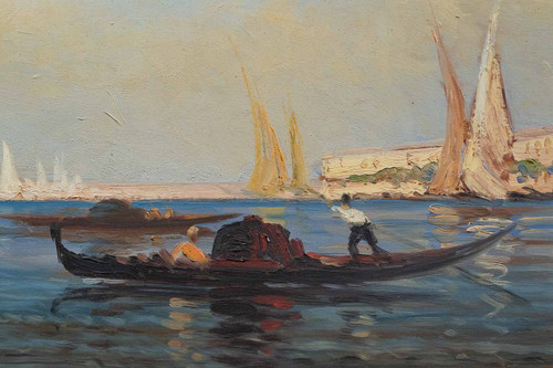 Une vue de Venise encadré fin XIXème siècle 