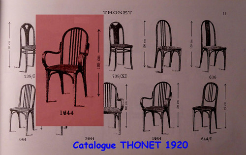 THONET Sessel Nr. 1644, um 1920 Sezession ,Art Deco