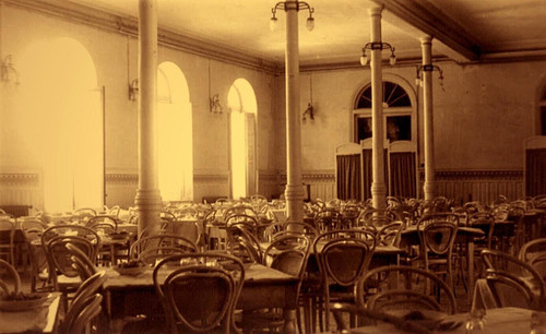 Bistrostuhl mit Rohrgeflecht, um 1880 KOHN , no Thonet