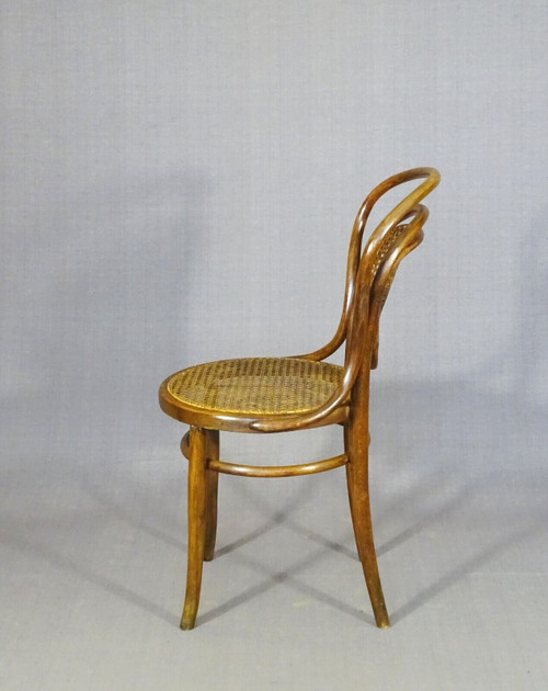 Bistrostuhl mit Rohrgeflecht, um 1880 KOHN , no Thonet