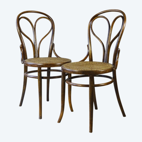 2 Chaises Fischel N°31 de 1905- la double volute- no Thonet